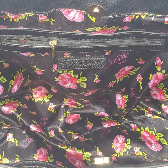 Betsey Johnson Faux Leather Quilted Heart Satchel - Picture 7 of 12